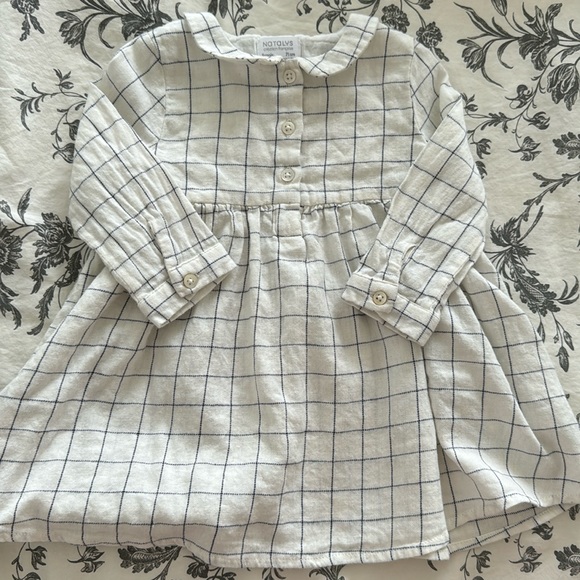 Checkered Kids Casual Dress - Picture 1 of 5
